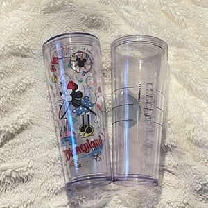 Disneyland Parks & Clear Venti Starbucks Tumbler Bundle